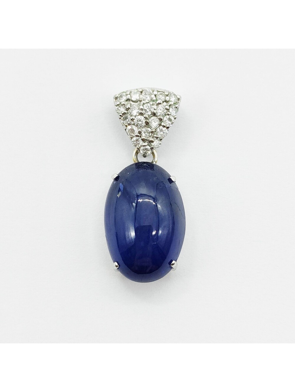 Jewelry Pendant Head Sapphire 7.17ct White Gold 2330535